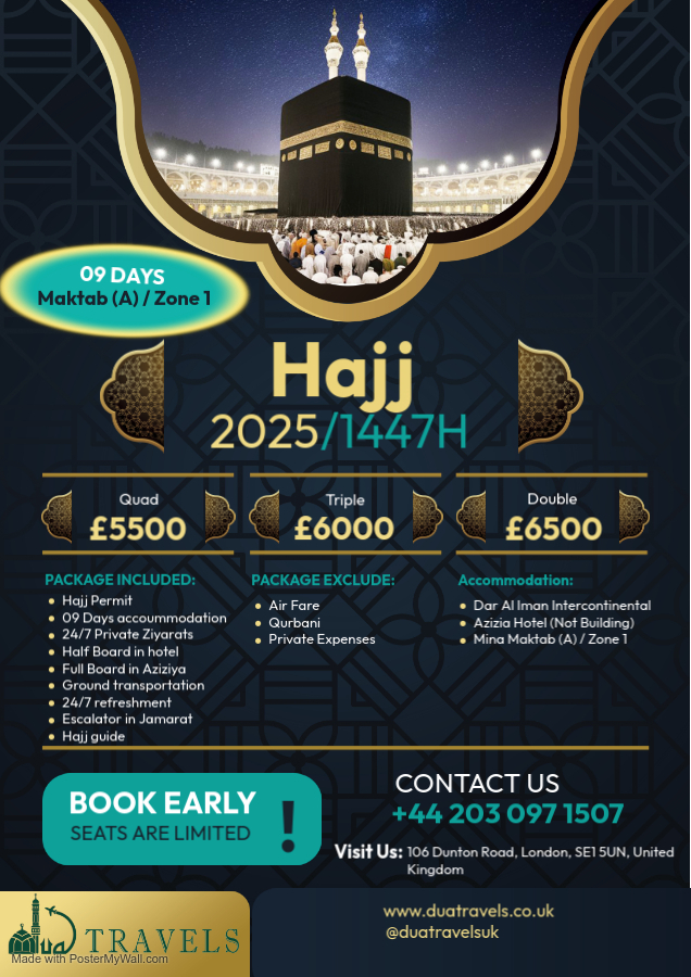 Hajj 2025 Packages UK